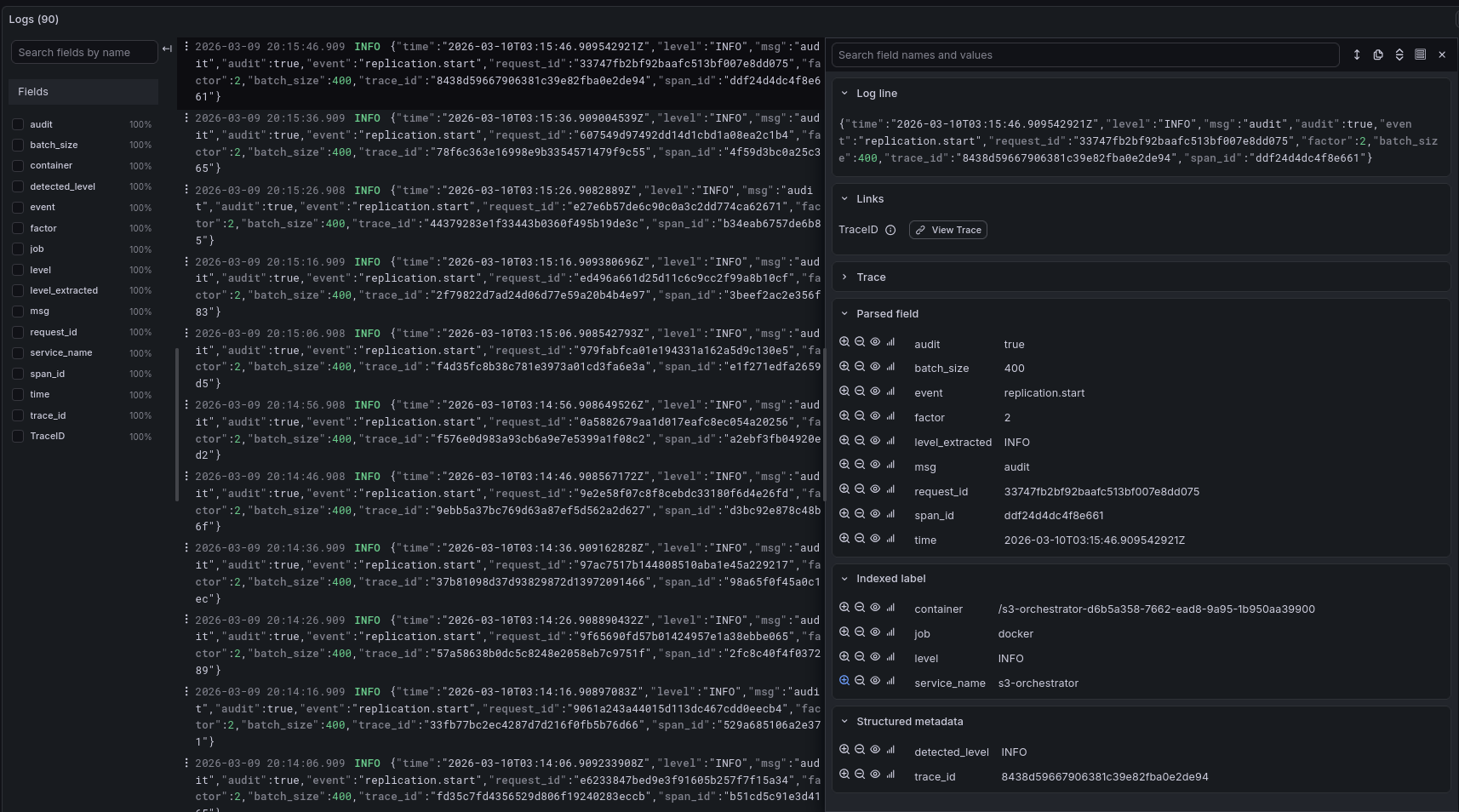 Log Exploration in Grafana